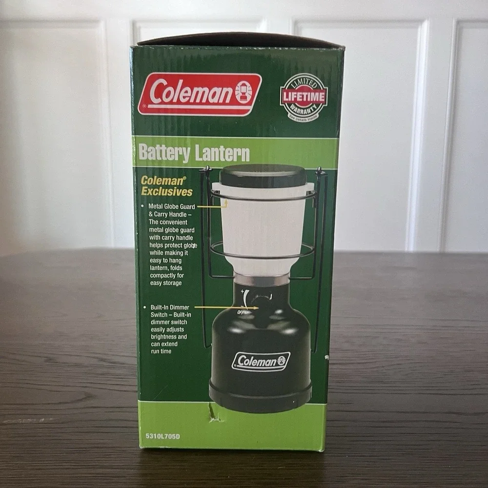 Coleman Personal Size Battery Power Camp Lantern yellow 16 Hours Switch NEW‎